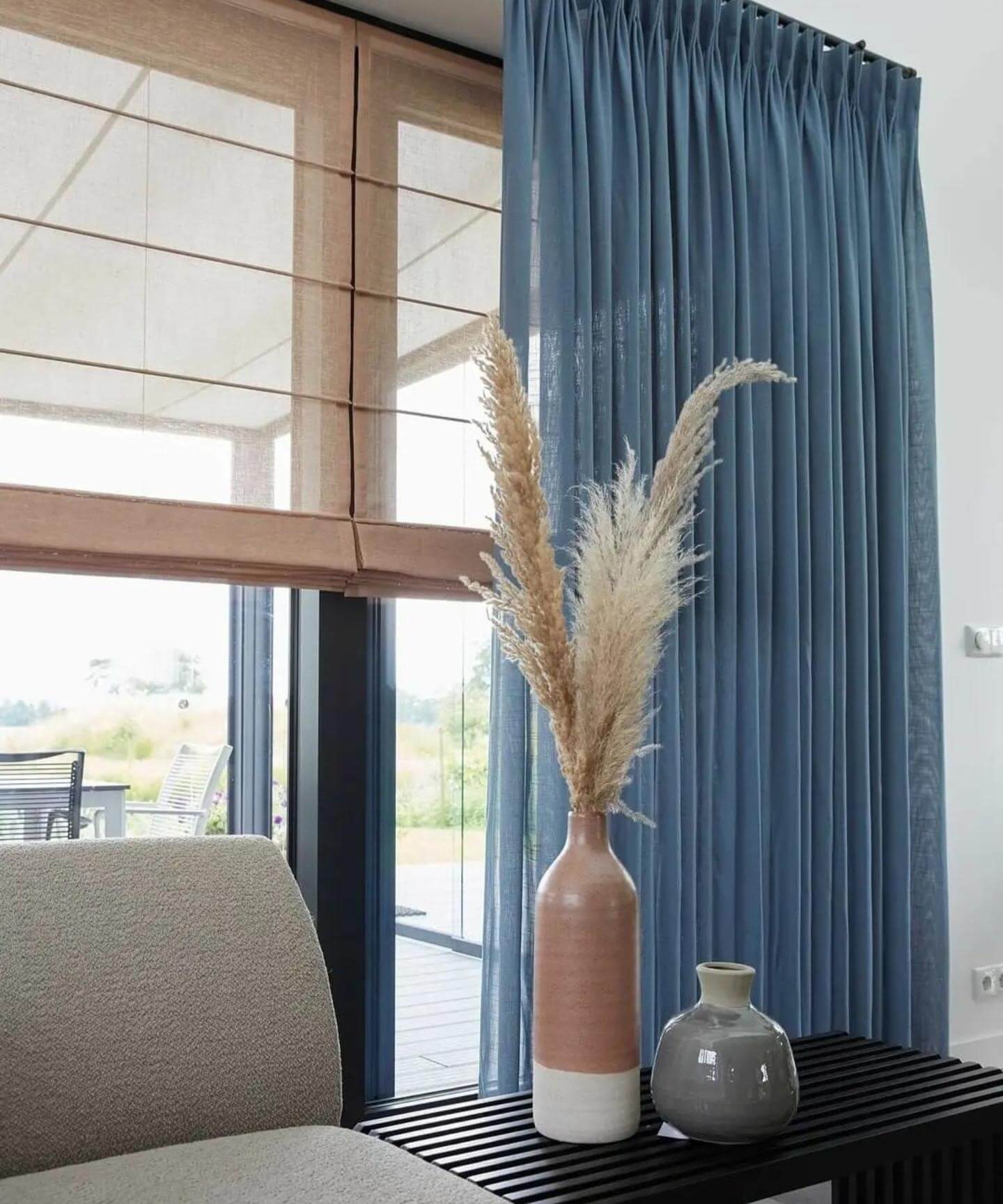 M-Gardinendesign Paderborn, Gardine blau